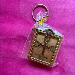 Gold Religious Keychain